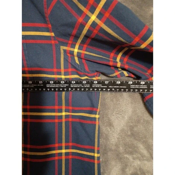 LL Bean Signature Oxford Plaid Mens Shirt XXL Slim Fit Casual Work wear - Picture 5 of 7